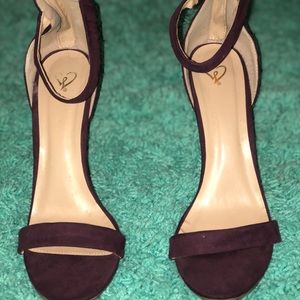 Maroon high heels